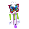 32 inch Hand painted glass butterfly wind chime