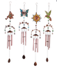 34-inch Garden Series Resin Butterfly, Sun, Frog, Hummingbird Red Copper Aluminum Wind Chime