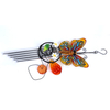 30 inch stain glass butterfly wind chime