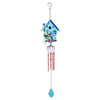 30in stain glass bird house wind chime