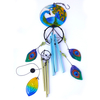 40 inch stain glass peacock wind chime