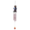 33-inch Resin Blue Black Bear Hanging Red Bronze Aluminum Pipe Wind Chime