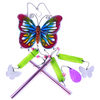 32 inch Hand painted glass butterfly wind chime