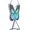 34 inch Hand painted glass butterfly wind chime