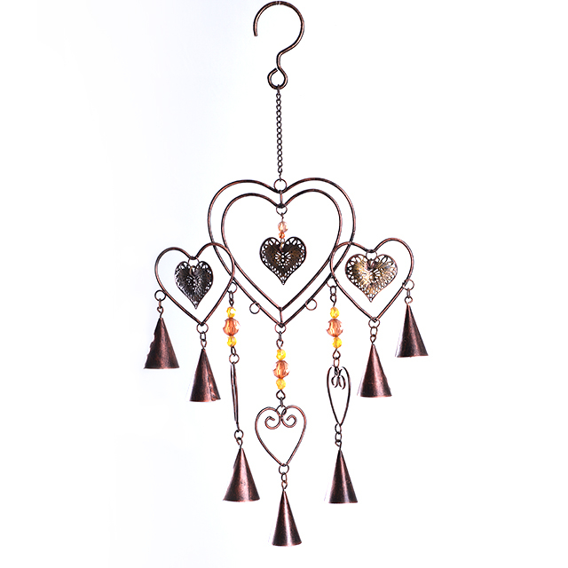 Retro love bell single row wind chime