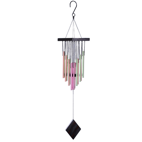 Three color aluminum tube wood wind chime