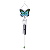 34 inch Hand painted glass butterfly wind chime