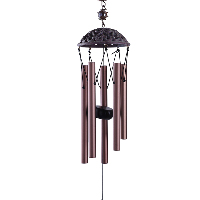 30 inch hollow flower iron sheet red copper aluminum pipe wind chime