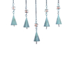  Bird shaped light blue bell wind chime 