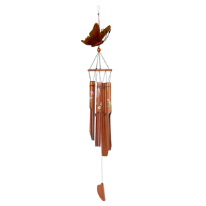 46in Butterfly Pendant Printed Bamboo Pipe Wind Chimes