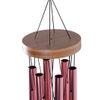 34in wood top rose red aluminum tube