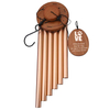 32in Ash Wood Wind Chimes Hanging Red Bronze Aluminum Pipe